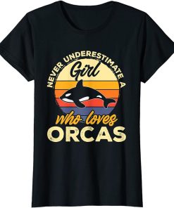 Funny Orca Lover Graphic for Women Girls Kids Whale T-Shirt