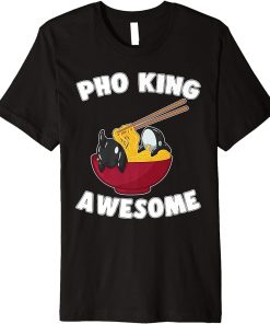 Funny Pho King Awesome Kawaii Orca Whale Noodles Vietnamese Premium T-Shirt