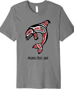 Mukilteo Washington Native American Indian Orca Killer Whale Premium T-Shirt