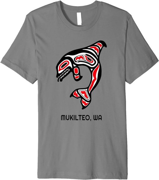 Mukilteo Washington Native American Indian Orca Killer Whale Premium T-Shirt