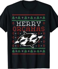 Merry Orcamas Sea Orca Whisperer Christmas Season T-Shirt