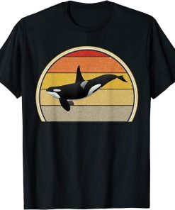 Retro Vintage Funny Orca Whale Ocean Sea Marine Life Lover T-Shirt