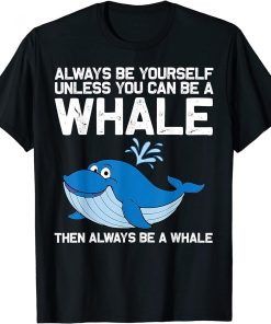 Funny Whale Art For Men Women Orca Narwhal Blue Whales T-Shirt