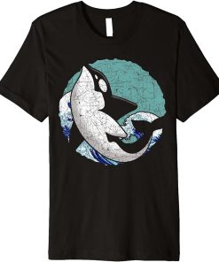 Orca Lover Waves Ocean Animal Lover Killer Whale Premium T-Shirt