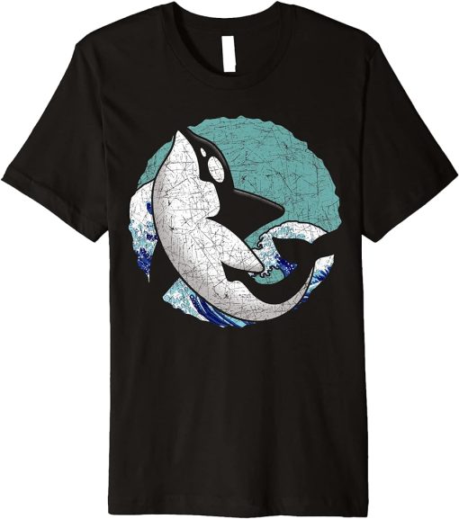 Orca Lover Waves Ocean Animal Lover Killer Whale Premium T-Shirt