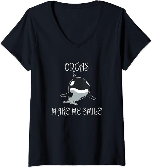 Womens Orca Funny Saying Wildlife Nature Ocean V-Neck T-Shirt